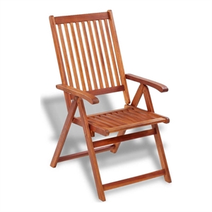 vidaXL 7 Piece Solid Acacia Wood Medium Furniture Set in Natural