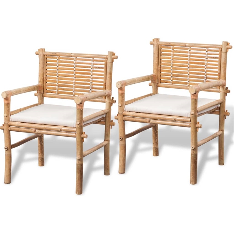 vidaXL 3 Piece Bamboo Small Furniture Set in White