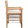 vidaXL 3 Piece Bamboo Small Furniture Set in White