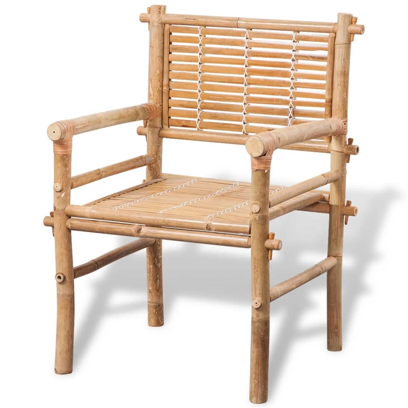 vidaXL 3 Piece Bamboo Small Furniture Set in White