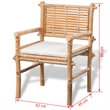 vidaXL 3 Piece Bamboo Small Furniture Set in White