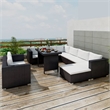 vidaXL 10 Piece Steel Furniture Set in Black