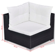 vidaXL 10 Piece Steel Furniture Set in Black