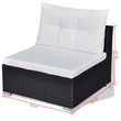 vidaXL 10 Piece Steel Furniture Set in Black
