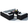 vidaXL 10 Piece Steel Furniture Set in Black