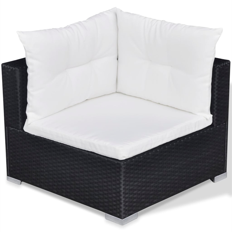 vidaXL 10 Piece Steel Furniture Set in Black
