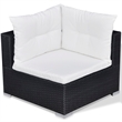 vidaXL 10 Piece Steel Furniture Set in Black
