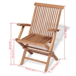 vidaXL 5 Piece Wood Furniture Set in Brown