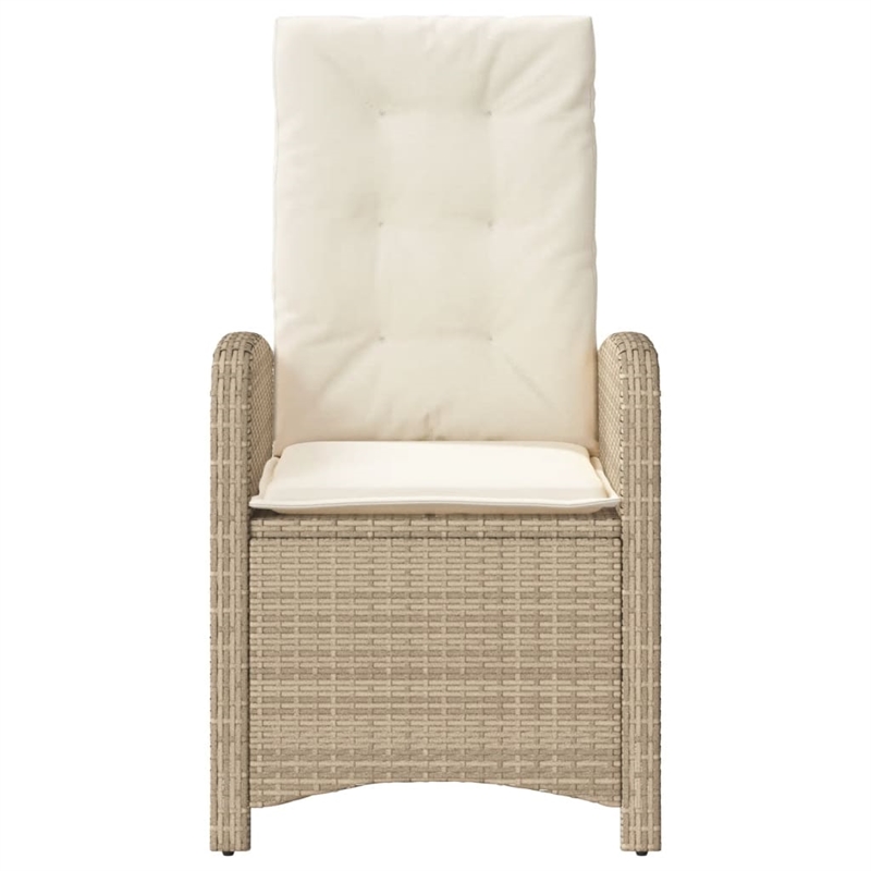 vidaXL 3 Piece Steel Bistro Set in Cream/Beige