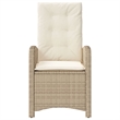 vidaXL 3 Piece Steel Bistro Set in Cream/Beige