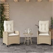 vidaXL Steel Bistro Set in White/Cream/Beige