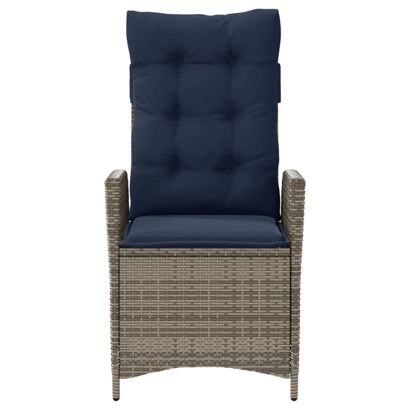 vidaXL 3 Piece Steel Bistro Set in Gray