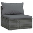 vidaXL 4 Piece Steel Small Garden Lounge Set in Gray