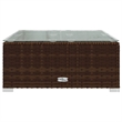 vidaXL 3 Piece Poly Rattan Garden Lounge Set in Brown