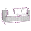vidaXL 3 Piece Poly Rattan Garden Lounge Set in Brown