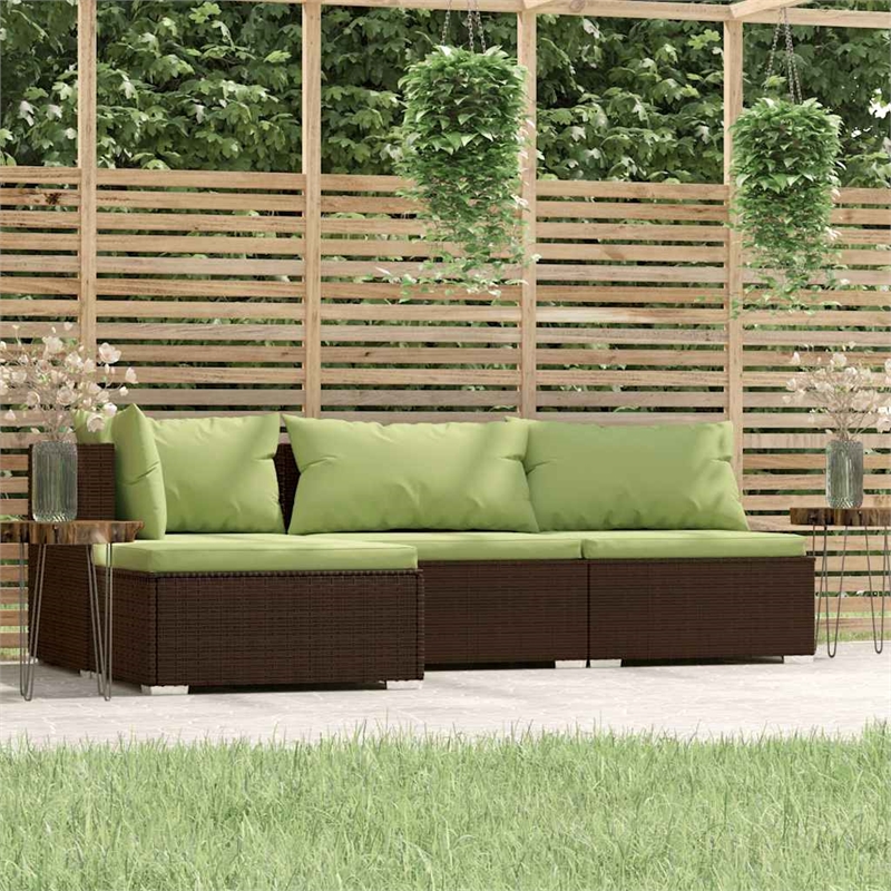vidaXL Garden Lounge Set in Green/Brown