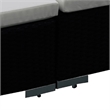 vidaXL 8 Piece Steel Lounge Set in Black/White/Cream