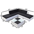 vidaXL 6 Piece Lounge Set in Black/White
