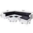 vidaXL 8 Piece Poly Rattan Patio Furniture in Black/White