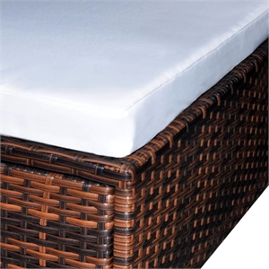 vidaXL 6 Piece Poly Rattan Patio Furniture Brown