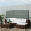 vidaXL 5 Piece Steel Medium Lounge Set in Brown