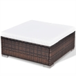 vidaXL 5 Piece Steel Medium Lounge Set in Brown