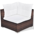 vidaXL 5 Piece Steel Medium Lounge Set in Brown
