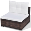 vidaXL 5 Piece Steel Medium Lounge Set in Brown