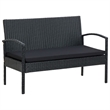 vidaXL 4 Piece Steel Sofa Set in Black