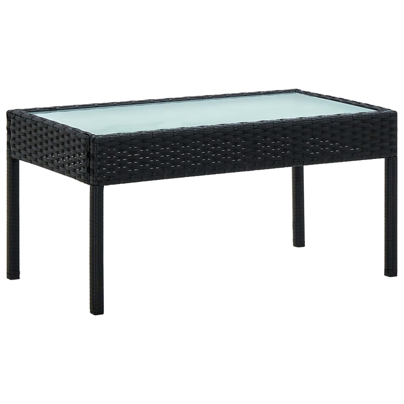 vidaXL 4 Piece Steel Sofa Set in Black