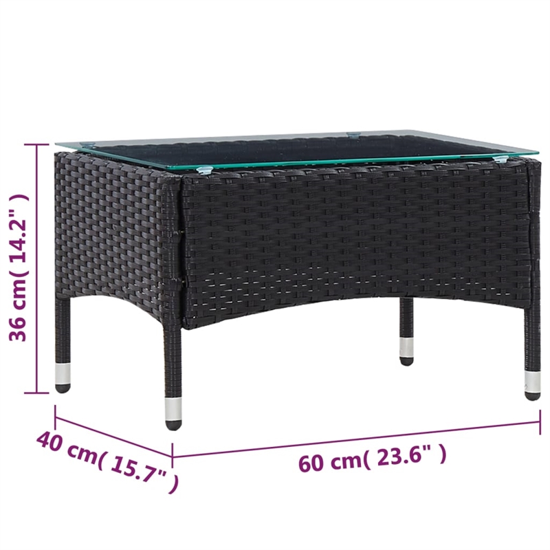 vidaXL 4 Piece Steel Small Sofa Set in Black/White/Cream
