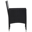 vidaXL 4 Piece Steel Small Sofa Set in Black/White/Cream
