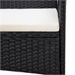 vidaXL 4 Piece Steel Small Sofa Set in Black/White/Cream