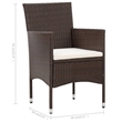 vidaXL 4 Piece Steel Sofa Set w/ Removable Covers in Brown