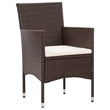 vidaXL 4 Piece Steel Sofa Set w/ Removable Covers in Brown