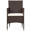 vidaXL 4 Piece Steel Sofa Set w/ Removable Covers in Brown