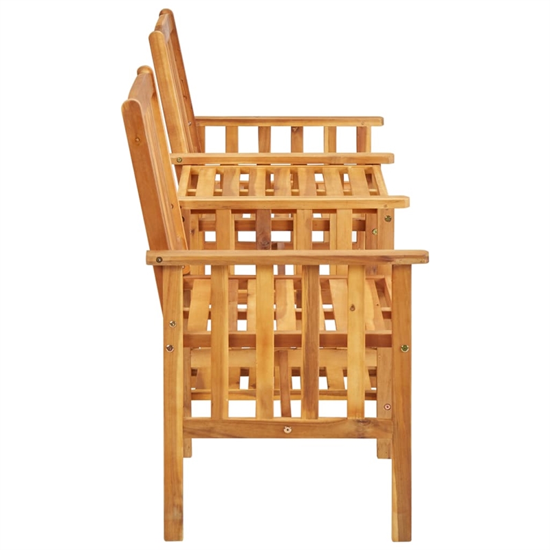 vidaXL Solid Acacia Wood Standard Bistro Set in Natural