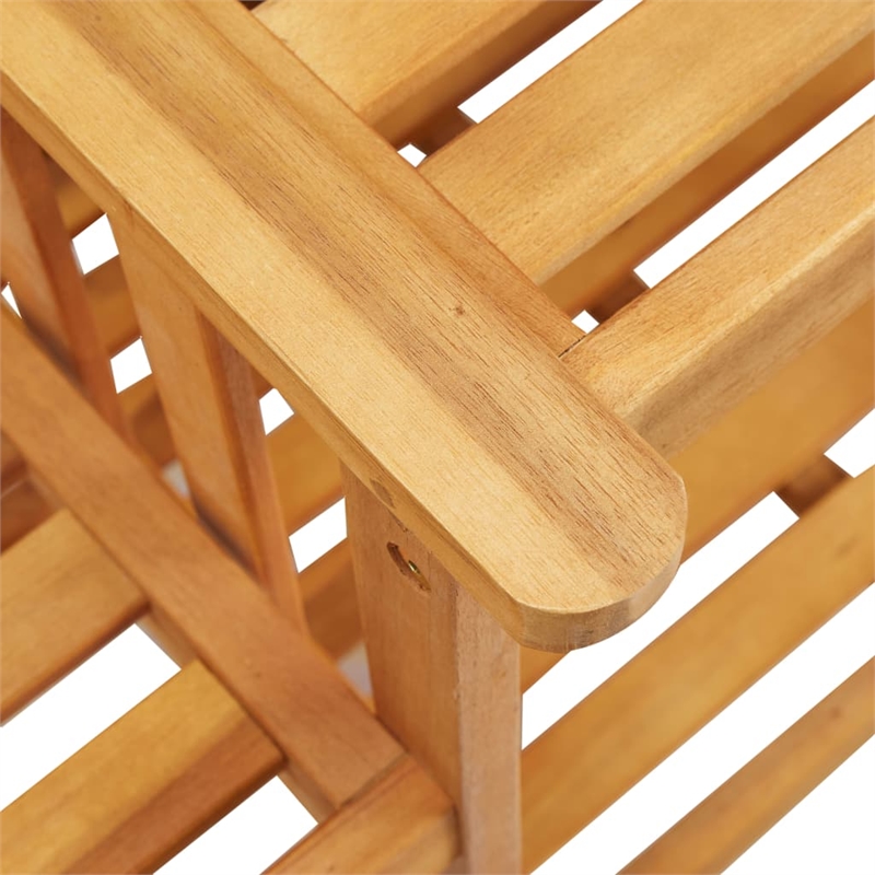 vidaXL Solid Acacia Wood Standard Bistro Set in Natural