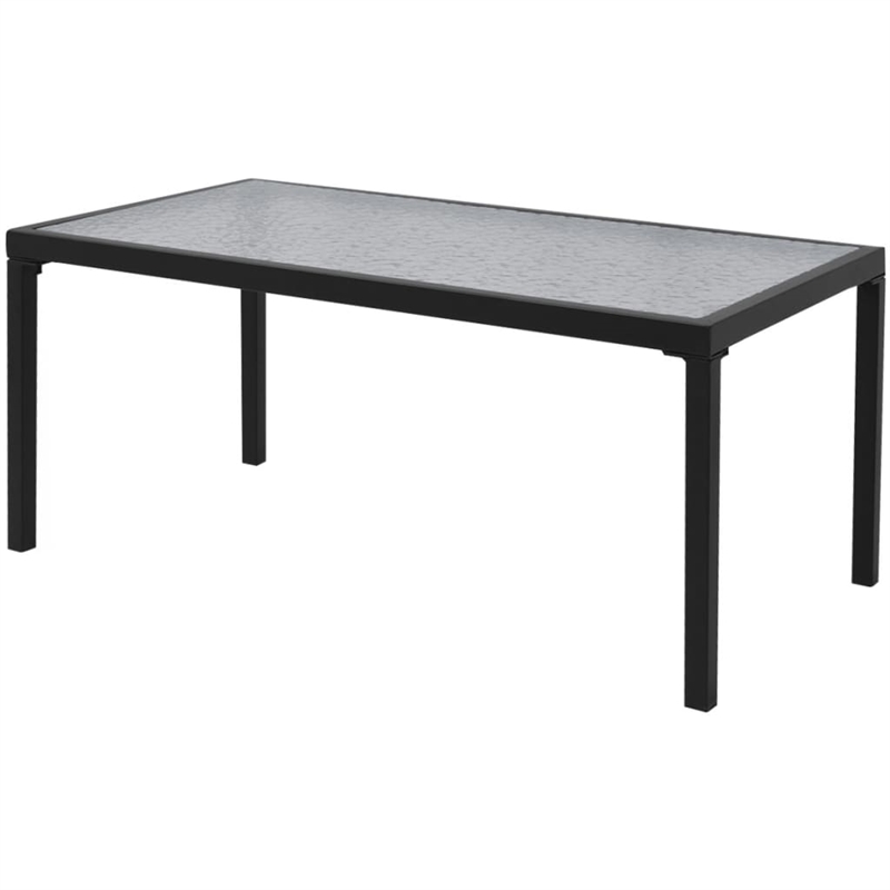vidaXL 4 Piece Steel Patio Furniture Black