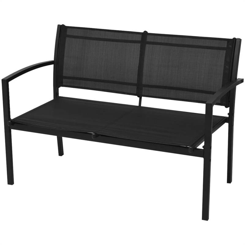 vidaXL 4 Piece Steel Patio Furniture Black