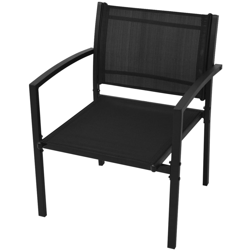 vidaXL 4 Piece Steel Patio Furniture Black