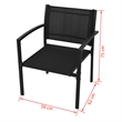 vidaXL 4 Piece Steel Patio Furniture Black