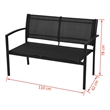 vidaXL 4 Piece Steel Patio Furniture Black