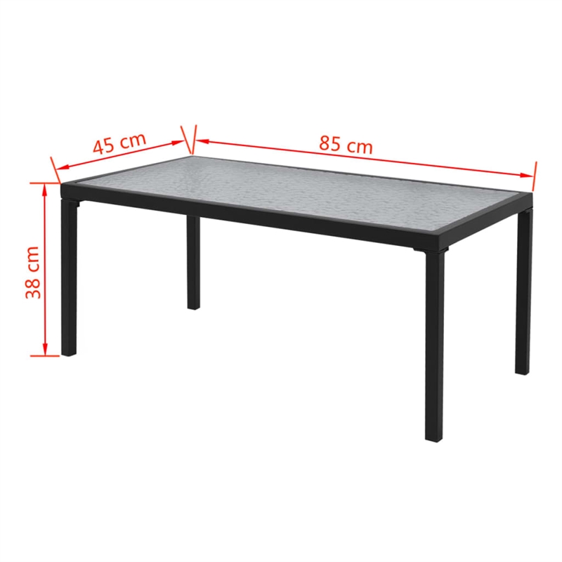 vidaXL 4 Piece Steel Patio Furniture Black