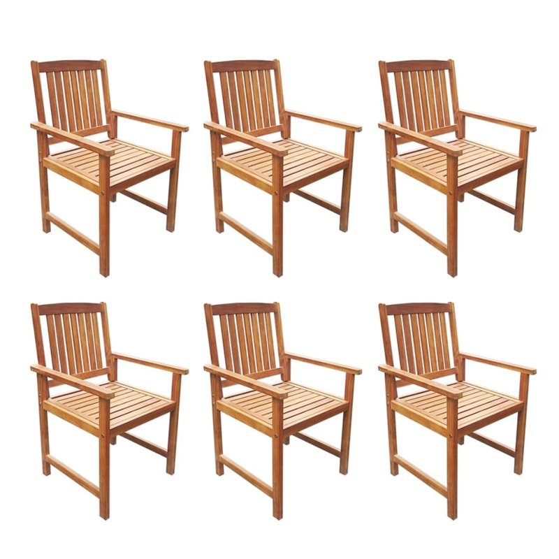 vidaXL Solid Acacia Wood Medium Outdoor Table And Chair Brown
