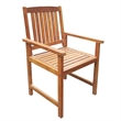 vidaXL Solid Acacia Wood Medium Outdoor Table And Chair Brown