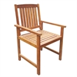 vidaXL Solid Acacia Wood Standard Outdoor Table And Chair Brown