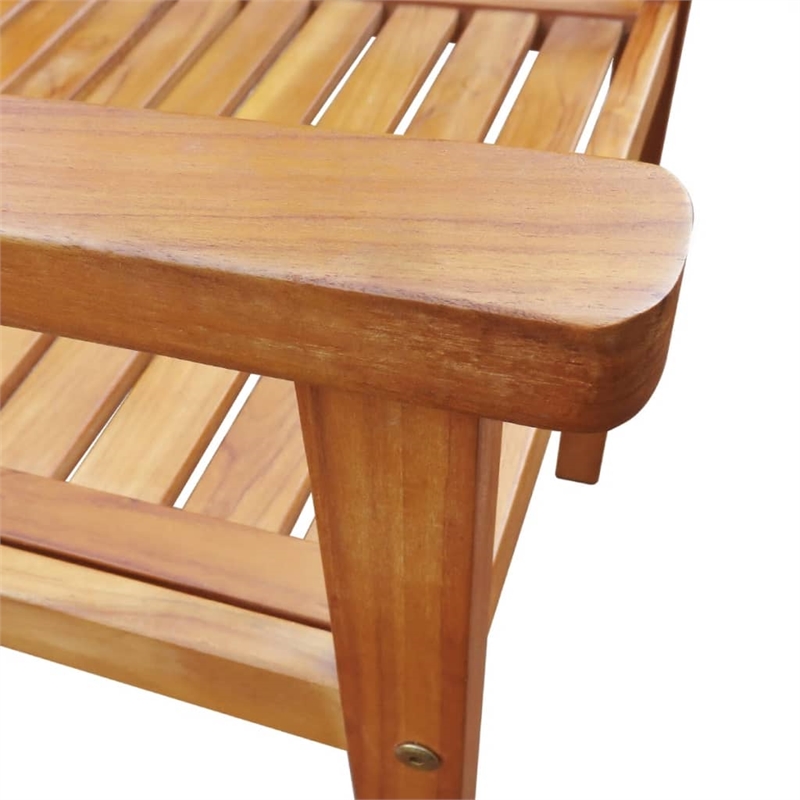 vidaXL Solid Acacia Wood Standard Outdoor Table And Chair Brown