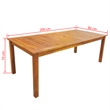 vidaXL Solid Acacia Wood Standard Outdoor Table And Chair Brown