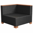 vidaXL Steel Sofa Set in Black/White/Brown/Cream